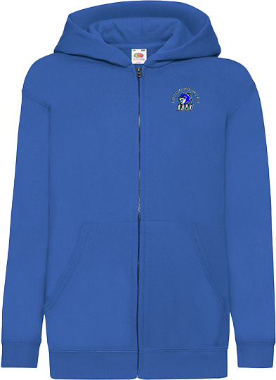 Fruit of the loom - Albertslund Basket Hoodie W. Zip Kids - Royal Blue