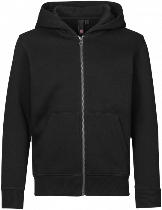 ID - Cottonhoodie With Zip (Ks) - Schwarz